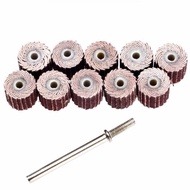 Replaceable 3-Shank Abrasive Cloth Wheel with Shank 8-20mm Hundred-Page Wheel Abrasive Paper Grindin