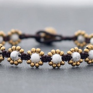 白石編織手鍊串珠編織雛菊花手鍊