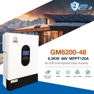 INVERTER HYBRID ON-OFF GRID GM6200-48L 6.2KW 48V MPPT120A (NEW MODEL) มีกันย้อนในตัว รับประกัน 2 ปี