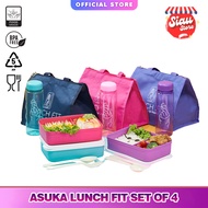 SIAU STORE CPM ASUKA LUNCH FIT LUNCH BOX SET 4 PCS / LUCKY RICE / LUNCH BOX