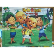 Upin Ipin Puzzle Large Size Thick Cardboard Jigsaw Educational Toys Children's Toys