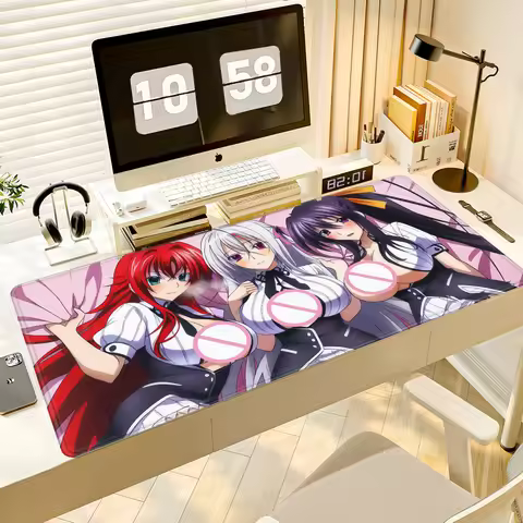 H-High School DxD Rias Gremory Mousepad Large Anti-Slip Mouse Pad Stitched Edges Mat Durable Desk La