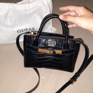 Authentic GUESS Sling Bag Enisa Mini Satchel Black Tas Hitam Handbag Original | Preloved Second Like