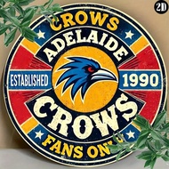 HELLOYOUNG Vintage Wall Art Metal Sign Home Bar Cafe Decor Adelaide Crows Fan Gift