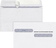 TOPS Self Seal Security Tinted Double Window W-2 Tax Form Envelope White 100/Pack (DW4ALTPS100)