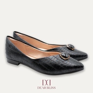 DEAR BLISS Antonia Black Pointed Toe Flats