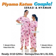 Couple pajamas mom kids premium cotton sleepwear children'sWanita 8-14 years old kuromi
