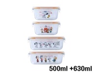 PYREX x PEANUTS Snoopy Joe Cool 玻璃保鮮密封盒套裝(8件套)