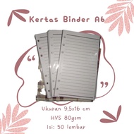 A6 Loose Leaf Binder Paper A6 6 Hole Loose Leaf Paper