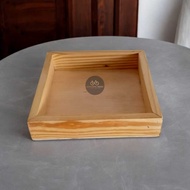 Storage Wooden Box 25x25x5 Cm Wooden Box for Storing Gifts