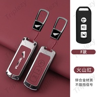 Zinc Alloy Motorcycle Key Cover Holder Genuine Leather Skin Case Shell Motorbike Accessories For Honda PCX Adv 150 Forza 300 350 Sh125 Airblade 125 C125 Super Cub Scooter Vario 150