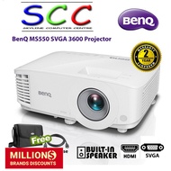 BenQ MS550 SVGA 3600 ansi lumen Business Projector with Dual HDMI - Free Projector Bag + HDMI Cable 