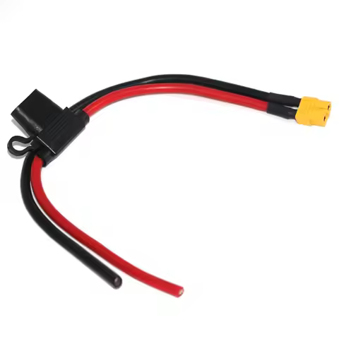 10AWG 12AWG XT60 Male Connector to Fuse Holder with 3A 5A 10A Fuse for Lipo FPV Battery Racing Drone