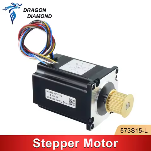 1PC Original Leadshine 3 phase Stepper Motor 573S15 573S15-L for NEMA23 5.8A length 76mm Shaft 8mm