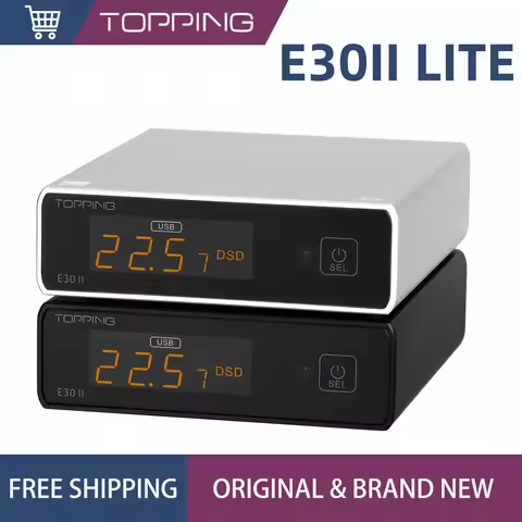 TOPPING E30 II Lite AK4493S DAC Decoder Preamp Mode Hi-Res Audio PCM768 DSD512 USB/OPT/COAX Input wi