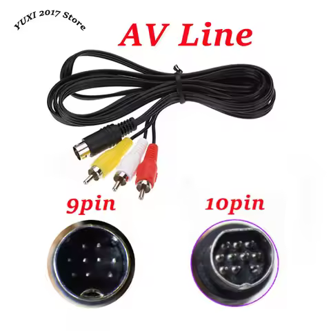 1PC 9-pin Or 10 Pin AV Cable Genesis MD 2/3 AV Cable SEGA MD2/3 AV Cable MD2 Audio And Video