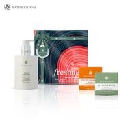 BATH & BLOOM INFINITE FRESHNESS – JASMINE RICE & WHITE CHAMPAKA SOAP SET ชุดของขวัญ บำรุงผิวกาย กลิ่