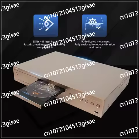 GIEC G5700 4K Ultra Blu-ray DVD Player, Gold Dolby Vision, Home Hard Drive with Hard Drive Compartme