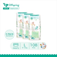 Offspring Premium Organic Fashion Diaper Pants 3-pack Bundle (Design: Scriblee)