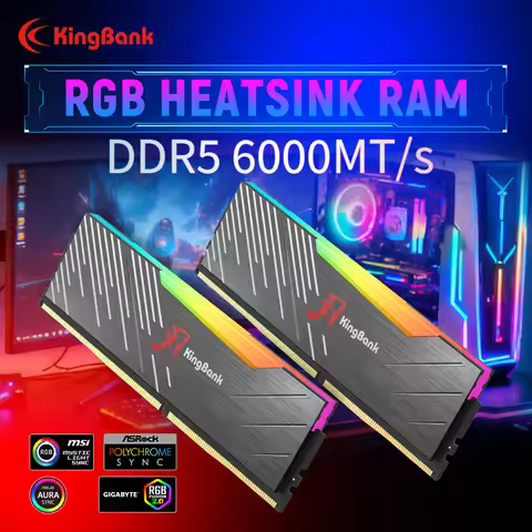 KingBank SoarBlade KRRB DDR5 RGB Series K5.01.FLM5ED9402 32GB (16GBx2) 6000MHz Hynix M die Memory fo