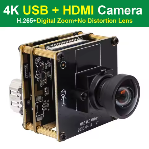 ELP 4K USB Camera HDMI H.264 H.265 MJPEG 30fps 3840x2160 1080P No Distortion Industrial Camera PC We