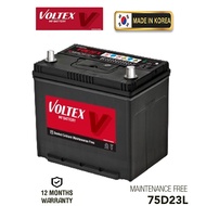 Voltex 75D23L Maintenance Free (Korean) Battery For Proton,Exora, Preve, inspira+++
