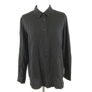 UNIQLO Blouse Shirt Rayon black Long sleeves Direct from Japan Secondhand