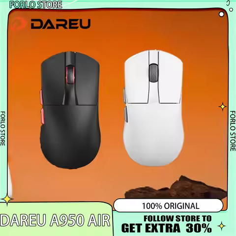 DAREU A950 AIR 35g Ultralight Wireless Gaming Mouse | Cicada Wing, PAW3395 Sensor, Dual Mode Ergonom
