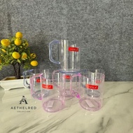 [6 PCS] Acrylic Cups PLUTO VIOLA 1027 300ml Drinking Cups - Easy to Clean, Odorless, Simple Design