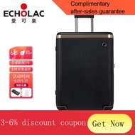 YQ46 Cola(Echolac)Scratch ResistantPCTrolley Case Universal Wheel Suitcase Luggage DynastyPC142 Black 20Inch