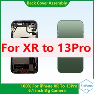 For iPhone XR Housing To 13 Pro Back Cover Assembly Fully Compatible For iPhone XR Free SIM Tray Sid
