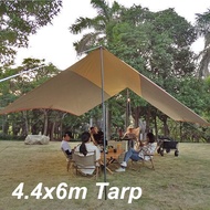 RD STOCK🔥EcoSport BIG(4.5m x 6m) Flysheet Lightweight Fly Sheet With Silver Coating Shelter Waterproof Camping Tarp Tent