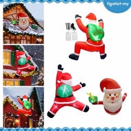 [figatia1] 6ft Christmas Inflatable Hanging Santa Outdoor Decoration Outdoor Large Garden Winter Pro