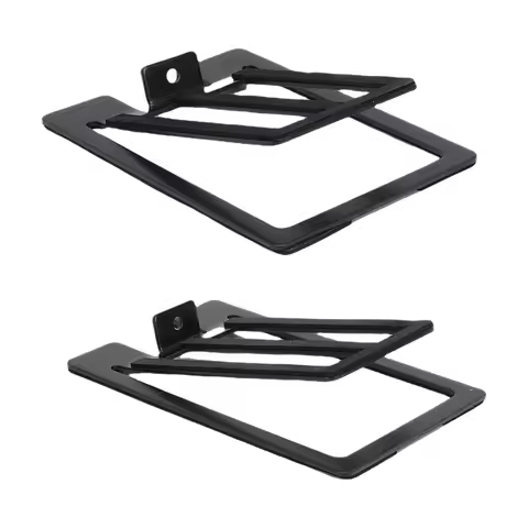 2pcs Tilted Desktop Speaker Stand 22lb Load Capacity Aluminum Alloy Speaker Riser for Bookshelf PC S