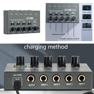 [Op103] CX400 DX400มินิมิกเซอร์สตูดิโออาร์ซีเอ4ช่อง Mikser Kecil แบบพาสซีฟสำหรับ KTV เวทีบ้านเพลงสเต