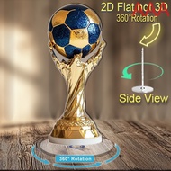 2D Rotating Acrylic Football Ornament - World Cup Fan Gift Desktop Decoration