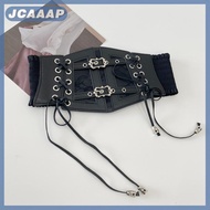 JCAAAP Fashion Elastic Lace Corset Belts For Women Girls Wide Stretch Cummerbunds Female Goth Punk D