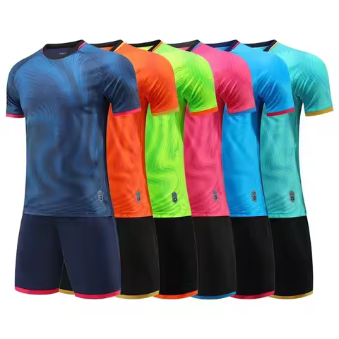 Football Jersey Set Men Boy Custom Soccer Uniform Outfit Quick Drying Breathable College Team Club P