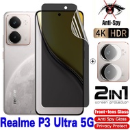 2in1 Privacy hydrogel Soft Front For Realme P3 Ultra P3Ultra P3 P 3Ultra RelameP3 Realme P3Ultra 4G