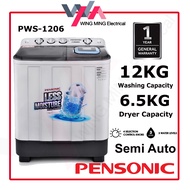 Pensonic 12KG Washing Machine Semi Auto Top Load Washer/Mesin Basuh Auto (PWS-1206) Mesin Basuh Manu