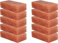 Himalayan Salt Brick for Wall | Pack of 10 Size 8 * 4 * 2 | Himalayan Salt Tile | Himalayan Pink Salt Bricks for Home | Salt Tiles for Home Improvement.