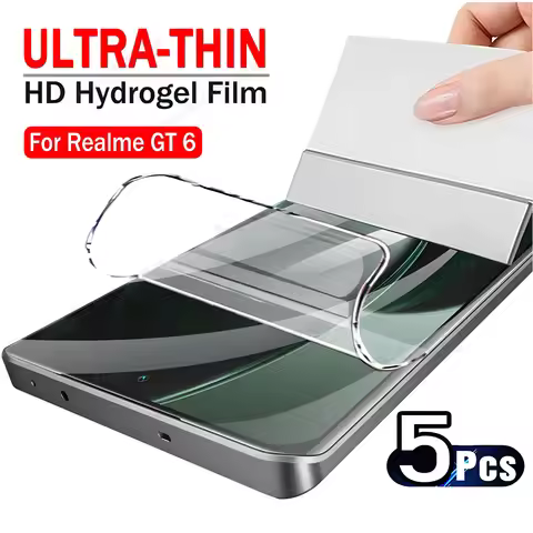 5PCS For Realme GT 6 6T Hydrogel Film For Realme GT Neo 7 5 6 SE 3T 2T Screen Protector For Realme G