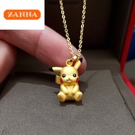 rantai leher emas 916 Cartoon Pikachu necklace