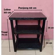 Multipurpose 3-Tier 3-Tier Stacking Table, Tv Table, Stove Table, Gallon Dispenser Table, Multipurpo
