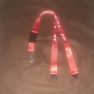 Air asia screen printing Lanyard all for one