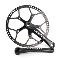 45T 47T 53T 56T 58T Single Speed Crankset Set 170mm Crankarms 130mm BCD for Folding Bikes Single Spe