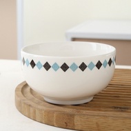 Shopaom61 ADAMAS Ceramic Cup 4.5 Inches ARA Square Pattern White