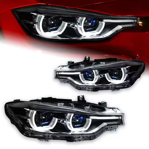 AKD 2 PCS Head Lamp for BMW F30 2012-2019 Headlight 318i 320i 325i 328i 330i 335i Angel Eye Drl Auto