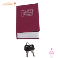 EUCALYTUSMY Book Security Box, Key Lock Security With Lock Keys Mini Safe Box, Simulation Book Porta