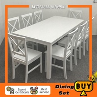 LPC MALL 93 Dining Set 1+4,6,8 Kerusi Meja Makan 4,6,8 Orang Putih Hitam Coco Murah Cantik Morden Me